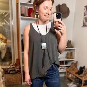 ✙NWT✙ Molly Flowy Knit Tank Top [Gray]